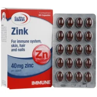 کپسول زینک 40 میلی گرم یوروویتال بسته 60 عددی
